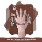 For iPad mini 2024 / mini 6 Rotation Handle Holder Silicone Hybrid PC Tablet Case(Chocolate) - 3