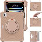 For iPad Pro 11 2024 Rotation Handle Holder Silicone Hybrid PC Tablet Case(Light Coffee) - 2