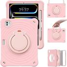 For iPad Pro 11 2024 Rotation Handle Holder Silicone Hybrid PC Tablet Case(Pink) - 2