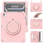 For iPad Pro 13 2024 Rotation Handle Holder Silicone Hybrid PC Tablet Case(Pink) - 2