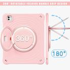 For iPad Pro 13 2024 Rotation Handle Holder Silicone Hybrid PC Tablet Case(Pink) - 3