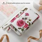 For iPhone 15 Pro Max POLA MagSafe Flower Multi-functional Zipper Wallet Leather Phone Case(Beige) - 2