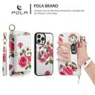 For iPhone 13 Pro Max POLA MagSafe Flower Multi-functional Zipper Wallet Leather Phone Case(Beige) - 3