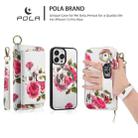 For iPhone 13 Pro POLA MagSafe Flower Multi-functional Zipper Wallet Leather Phone Case(Beige) - 3