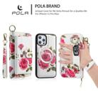 For iPhone 12 / 12 Pro POLA MagSafe Flower Multi-functional Zipper Wallet Leather Phone Case(Beige) - 3