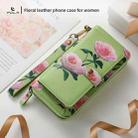 For iPhone 12 Pro Max POLA MagSafe Flower Multi-functional Zipper Wallet Leather Phone Case(Green) - 2