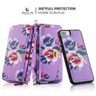 For iPhone 7 / 8 / SE 2022 POLA Flower Multi-functional Crossbody Zipper Wallet Leather Phone Case(Purple) - 3