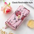 For iPhone X / XS POLA Flower Multi-functional Crossbody Zipper Wallet Leather Phone Case(Pink) - 2