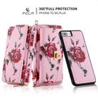 For iPhone 7 Plus / 8 Plus POLA Flower Multi-functional Crossbody Zipper Wallet Leather Phone Case(Pink) - 3