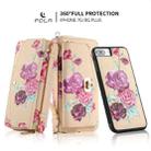 For iPhone 7 Plus / 8 Plus POLA Flower Multi-functional Crossbody Zipper Wallet Leather Phone Case(Yellow) - 3