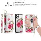 For iPhone 11 Pro POLA Flower Multi-functional Zipper Wallet Leather Phone Case(Beige) - 3