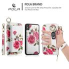 For iPhone X / XS POLA Flower Multi-functional Zipper Wallet Leather Phone Case(Beige) - 3