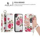 For iPhone XS Max POLA Flower Multi-functional Zipper Wallet Leather Phone Case(Beige) - 3