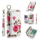 For iPhone 7 Plus / 8 Plus POLA Flower Multi-functional Zipper Wallet Leather Phone Case(Beige) - 1