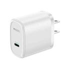 Yesido YC11U 20W PD USB-C / Type-C Fast Charging Charger, Specification:US Plug(White) - 1