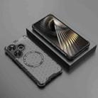 For Xiaomi Redmi Turbo 3 Honeycomb Magnetic Ring Shockproof Phone Case(Black) - 2