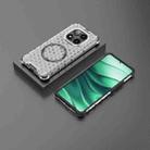 For Redmi Note 14 Pro 5G Honeycomb Magnetic Ring Shockproof Phone Case(White) - 2