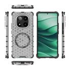For Redmi Note 14 Pro 5G Honeycomb Magnetic Ring Shockproof Phone Case(White) - 3