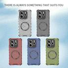 For Redmi Note 14 5G Honeycomb Magnetic Ring Shockproof Phone Case(Red) - 2