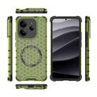 For Redmi Note 14 4G 163.25mm Global Honeycomb Magnetic Ring Shockproof Phone Case(Green) - 3