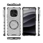 For Redmi Note 14 Pro 4G Global Honeycomb Magnetic Ring Shockproof Phone Case(White) - 3