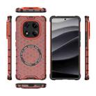 For Redmi Note 14 Pro 4G Global Honeycomb Magnetic Ring Shockproof Phone Case(Red) - 3