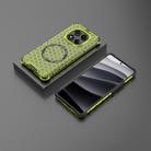 For Redmi Note 14 Pro 4G Global Honeycomb Magnetic Ring Shockproof Phone Case(Green) - 2