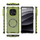 For Redmi Note 14 Pro 4G Global Honeycomb Magnetic Ring Shockproof Phone Case(Green) - 3