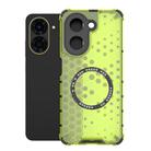 For Redmi A5 4G 171.7mm / Poco C71 Honeycomb Magnetic Ring Shockproof Phone Case(Green) - 1