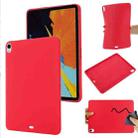 For iPad Air 13 2024 Pure Color Liquid Silicone Shockproof Tablet Case(Red) - 1