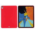 For iPad Air 13 2024 Pure Color Liquid Silicone Shockproof Tablet Case(Red) - 2