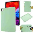 For iPad Pro 13 2024 Pure Color Liquid Silicone Shockproof Tablet Case(Green) - 1