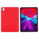 For iPad Pro 13 2024 Pure Color Liquid Silicone Shockproof Tablet Case(Red) - 2