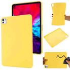 For iPad Pro 13 2024 Pure Color Liquid Silicone Shockproof Tablet Case(Yellow) - 1