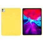 For iPad Pro 13 2024 Pure Color Liquid Silicone Shockproof Tablet Case(Yellow) - 2