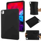 For iPad Pro 13 2024 Pure Color Liquid Silicone Shockproof Tablet Case(Black) - 1