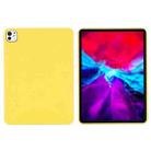 For iPad Pro 11 2024 Pure Color Liquid Silicone Shockproof Tablet Case(Yellow) - 2