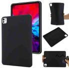 For iPad Pro 11 2024 Pure Color Liquid Silicone Shockproof Tablet Case(Black) - 1