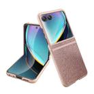 For Motorola Razr 50 Ultra Glitter Leather Integrated PC Phone Case(Rose Gold) - 1