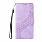 For Sony Xperia 10 VI Embossed Rhombus Starry Leather Phone Case(Purple) - 2