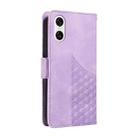 For Sony Xperia 10 VI Embossed Rhombus Starry Leather Phone Case(Purple) - 3