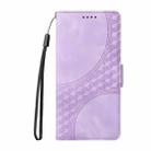 For Sony Xperia 1 VI Embossed Rhombus Starry Leather Phone Case(Purple) - 2