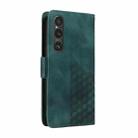 For Sony Xperia 1 V Embossed Rhombus Starry Leather Phone Case(Green) - 3