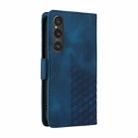 For Sony Xperia 1 V Embossed Rhombus Starry Leather Phone Case(Blue) - 3