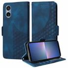 For Sony Xperia 5 V Embossed Rhombus Starry Leather Phone Case(Blue) - 1