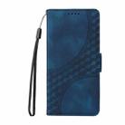 For Sony Xperia 10 V Embossed Rhombus Starry Leather Phone Case(Blue) - 2