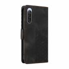 For Sony Xperia 10 V Embossed Rhombus Starry Leather Phone Case(Black) - 3