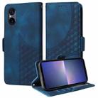 For Sony Xperia 5 VI Embossed Rhombus Starry Leather Phone Case(Blue) - 1