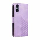 For Sony Xperia 5 VI Embossed Rhombus Starry Leather Phone Case(Purple) - 3