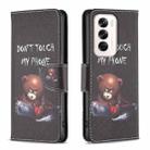 For OPPO Reno12 Global Colored Drawing Pattern Leather Phone Case(Bear) - 1